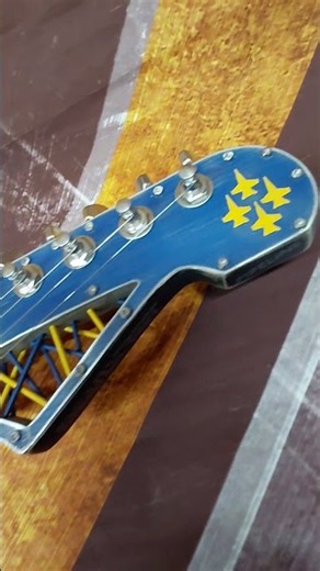 Mean Street Guitars Industrial Pipeline Tour Model Blue Angel "SandBlaster"