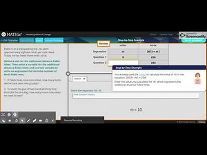 Carnegie Learning: MATHia - Modeling Rates of Change Workspace