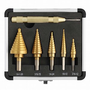 [Hot Item] Step Drill Bit Set 6 PCS Titanium High-Speed Steel Unibit Drill Bits Stepped up Bits