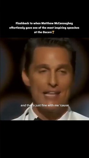 Flashback to when Matthew McConaughey gave one of the most inspiring speeches at the Oscars🏆