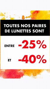 9.3K views · 430 reactions |  - 40 % pour tout achat de lunettes à votre vue, sur TOUTES les marques : profitez des soldes sur le site Optical Center | Optical Center | Facebook