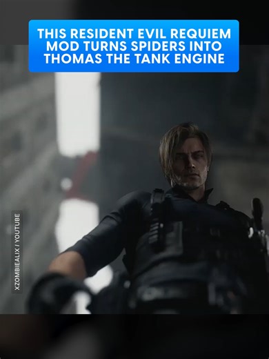 A new Resident Evil Requiem mod replaces spiders with Thomas the Tank Engine. It’s meant to help arachnophobia, but it may create new fears. Media: xZombieAlix / YouTube #residentevil#residentevilrequiem#videogames#gamingnews