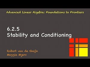 6.2.5 Stability and Conditioning