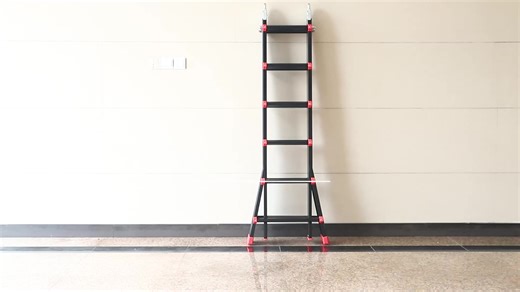 Newly Product Multi-position Extension Ladder 4*6 Steps Aluminum Telescopic Ladder Industrial Household Ladder