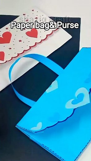 Cute Handmade Paper Purse 💖 #diy #craft #origami #papercraft #viral #trending