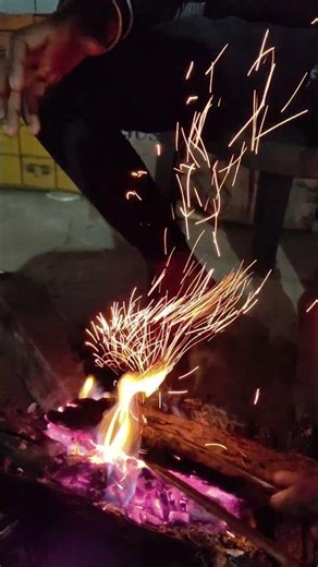 fireworks in bonefire in winter 1st video on youtube history #winterspecial