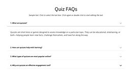 Quiz faq - Html Code Example by Nicepage