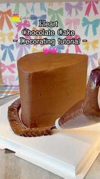 🩷 German Chocolate Cake - Vintage Heart Cake 🩷 step by step decorating tutorial #heartcakes
