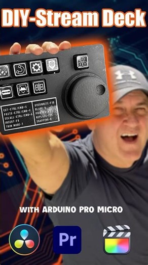 Streamdeck for davinci resolve finalcutpro by arduino micro #diyelectronics #esp8266 #neopixel