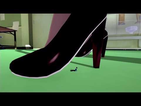 Shrunk and dodging SO many feet in the library...