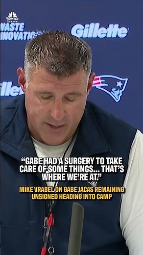 Mike Vrabel on Gabe Jacas remaining unsigned, and surgery he had after the draft