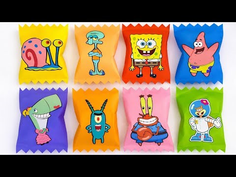 🌈 ASMR SpongeBob Candy Blind Bag Unboxing 🍬 | Satisfying Paper Sounds