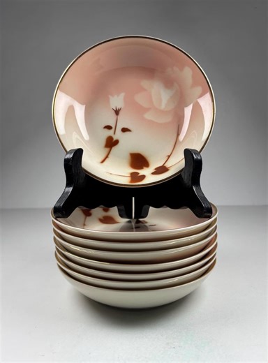 Vintage Old Ivory Syracuse China Berry Bowls Set of 8 – Blush Pink Floral Gold Rim – O.p.co. - Etsy