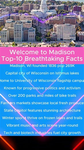 Welcome to Madison: Top-10 Breathtaking Facts #USA #city #Madison #WI
