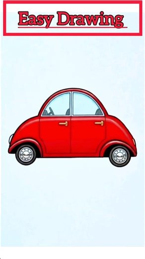 Car Drawing | The Easiest Way to Draw a Car in 2 Minutes #art #shorts #trending #car