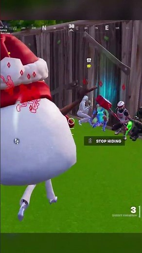 Playing Simon says as a snowman