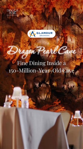 Hidden among Quang Ninh’s majestic limestone mountains, Dragon Pearl Cave offers one of the most extraordinary dining experiences in Vietnam. 🍽️ In the mystical atmosphere of a million-year-old cavern, each table is illuminated by 3D mapping and dynamic lighting — turning ancient stone arches into a living visual symphony. 🇪🇺 European-inspired dishes are crafted with precision, celebrating seasonal flavors and transforming every moment into a full sensory journey. 📍 Just a 45-minute drive fr