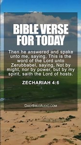 ZECHARIAH 4:6 | Encouraging Morning Bible Scripture For Today