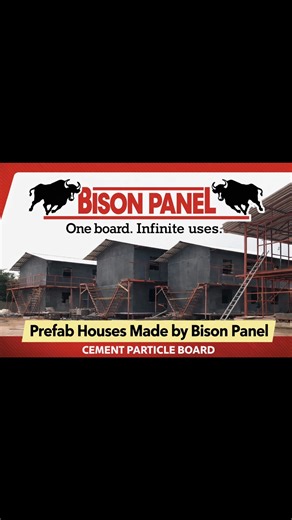 Prefab house Bison panel cement particle board #falseceiling #cement #architecture