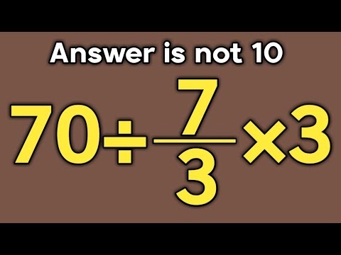 70÷7/3×3 = ❓ / Is your math brain ready for this challenge / Simplify algebraic expression