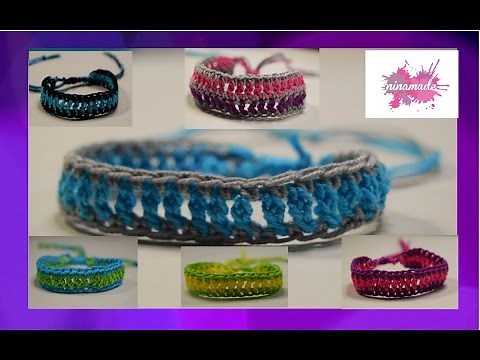DIY. Comment faire des bracelets avec du fil en cotton // How to knit yarn bracelets