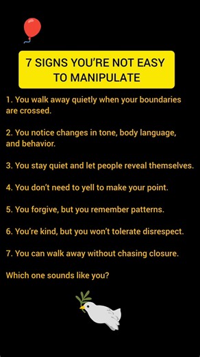 7 Signs You’re Hard to Manipulate