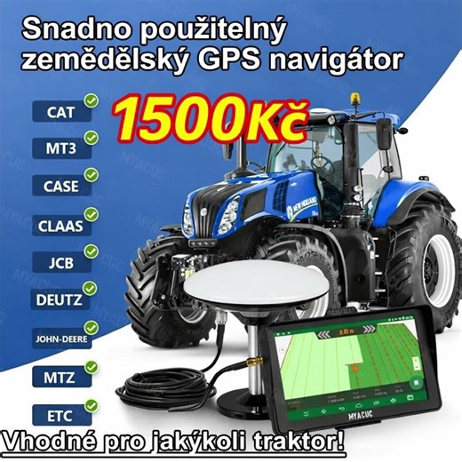 Přesná GPS navigace pro traktor