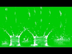 Rain Water Splash Green Screen 4K | Liquid Burst Chroma Key
