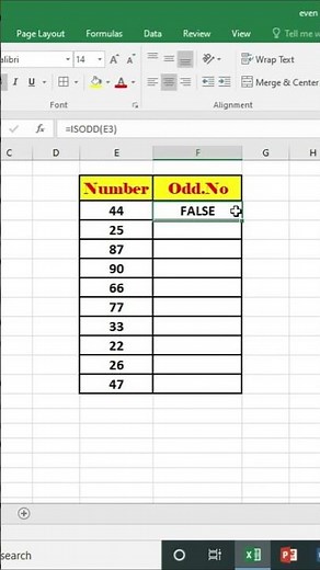 ODD Formula in Excel Explained