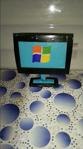 DIY miniature monitor. mini monitor. school project. monitor craft #shortsfeed #monitor #diy