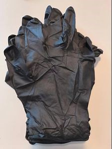 [Hot Item] Wholesale Disposable Industrial PPE Safety Pure Black Nitrile Work Gloves