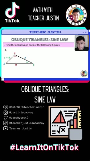 Solving Oblique Triangles: Sine Law Example