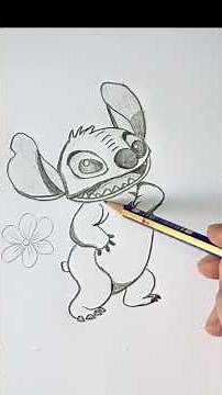 Drawing Stitch and Angel with Charcoal! ✍️