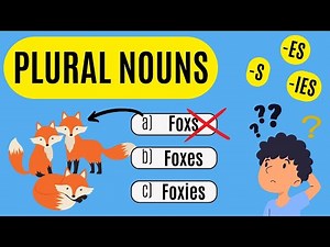 English Plural Nouns " - s, -es, and -ies" endings - Grammar Lesson and Quiz