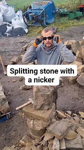 Splitting stone with a nicker #stonesplitting #rocks #sandstone #tools | The Yorkshire Stone Dresser