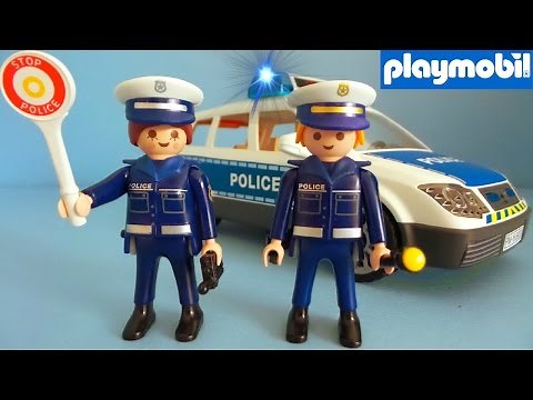 Playmobil Police Car 6920 Unboxing and Playing with real sound and light