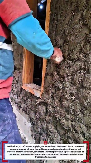 Traditional Wall Plastering Process Using Clay | Natural Building Method.