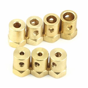 [Hot Item] 3mm to 8mm Brass Motor Shaft Hex Joint Coupling for RC Car Truck Train Boat