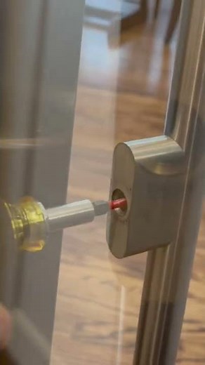 Tighten a sub zero door handle (stainless pole handles)