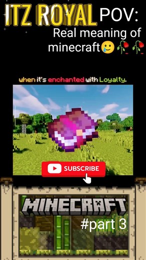 real meaning of minecraft #part 3 #minecraft #royal