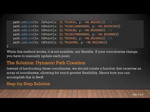 How to Iterate Through an Array of Coordinates to Draw a CGPath in iOS