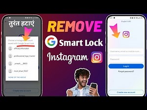 How To Remove/Delete Google Smart Lock on instagram Android Mobile | google smart lock kaise hataye