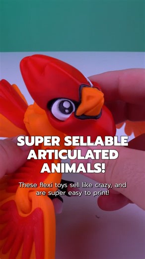 STLFLIX on Instagram: "Bring your 3D printer to life with these articulated creatures! Press, wiggle, and play with companions packed with personality. Perfect for desk toys or fidget-friendly fun! These models were designed by Angel Jacobo Figueroa (@angeljacobofigueroa). All STLs are available at STLFLIX."