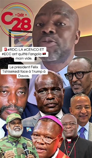🚨#RDC: LA #CENCO ET #ECC ont quitté l’angola 🇦🇴 main vide. Le président Félix Tshisekedi face à Trump à Davos.