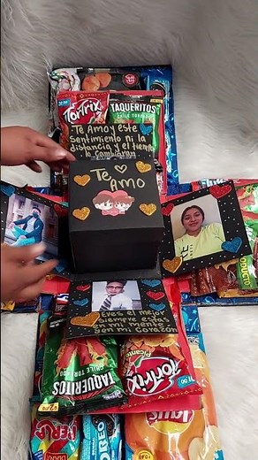 caja explosiva con golosinas y peluche 🤩el paso a paso ya esta disponible en mi canal 🎁🤩🤩