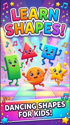 Learn Shapes for Kids 🔴🟦🔺 | Dancing Shapes Part 1 | #Shorts