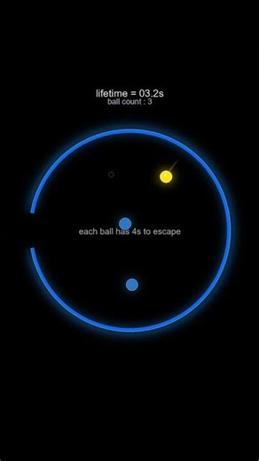 Gravity change every hit !😱 - 3 #satisfying #viral #python