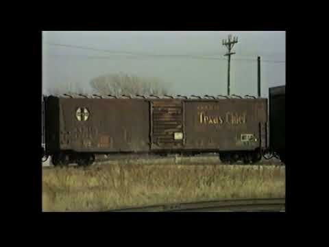 SANTA FE STILL DOESN'T MESS AROUND! EVEN ON CONRAIL LINES! OSBORN TOWER HAMMOND, IND. APRIL 14, 1982