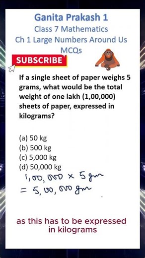 MCQ Ganita Prakash Class 7 Ch 1 Large Numbers Around Us Ques 11
