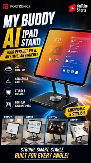 ✨My buddy Portronics iPad & tab metal table stand | #gadgets #unboxing #shopping